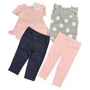 Carter's Baby Girls 4 piece Set Size 12 Month’s NWT